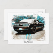 *~* クラシック デジタル NIR マッスルカー ポストカード (正面/裏面)