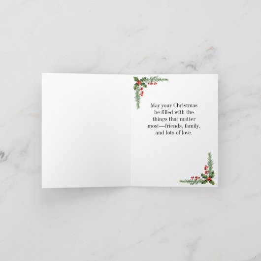 クラシック トラディショナル カスタム ファミリー フォト クリスマス (内部)