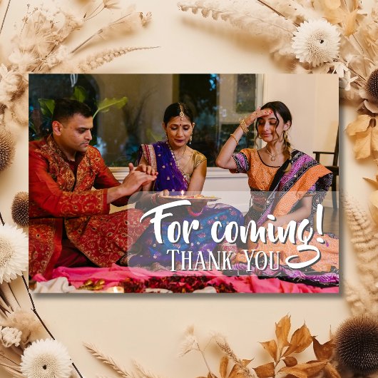 クラシック トラディショナル ディワリ ファミリー フォト サンクス サンキューカード