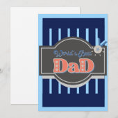 クラシック ネイビーブルー グレー 世界で最も素敵なお父さん シーズンカード (正面/裏面)