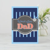 クラシック ネイビーブルー グレー 世界で最も素敵なお父さん シーズンカード (スタンド正面)