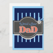 クラシック ネイビーブルー グレー 世界で最高のパパ シーズンカード (正面/裏面)