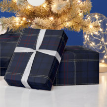 クラシック ネイビーブルー プリント クリスマス