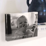 クラシック ネーム カスタム フォト ブロック<br><div class="desc">この特別な瞬間を、永遠に残る記念品で作成しましょう。</div>