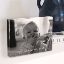 クラシック ネーム カスタム フォト ブロック