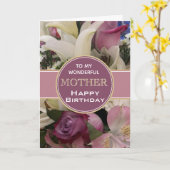クラシック!ハッピーバースデー母グリーティングカード カード (黄色い花)