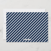 クラシック バナー ネイビー/レッド 卒業発表 案内状 (裏面)