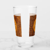 クラシック バルル ウッド トーン ラウンド モノグラム タンブラーグラス (左)