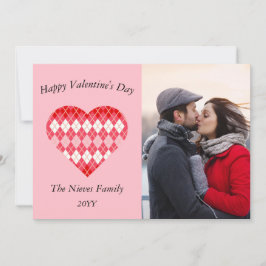 クラシック バレンタイン レッドとピンクのアーガイル（ピンク） シーズンカード