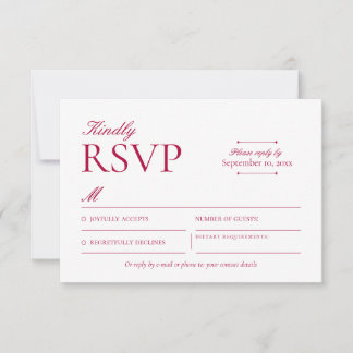 クラシック バーガンディー RSVP カード