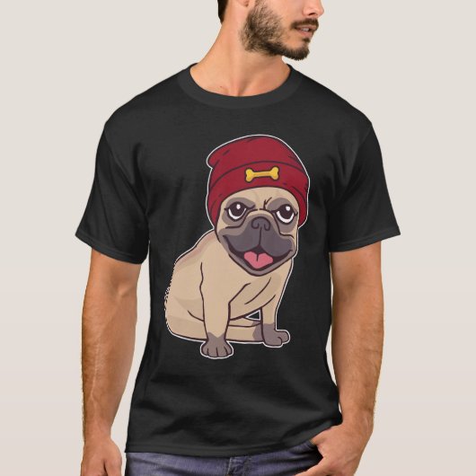 クラシック・パグ・ビーニー帽子 23 Tシャツ (正面)