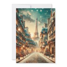 クラシック パリのクリスマス - ホリデーカード