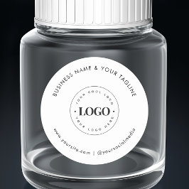 クラシック ビジネス カンパニー カスタム ロゴ ソーシャル メディア ラウンドシール