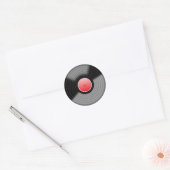 クラシック・ビニールLPレコードステッカー ラウンドシール (封筒)