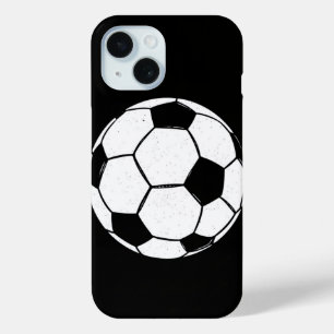 クラシック ビンテージ サッカー ボール ディストレスド スポーツ イラスト iPhone 15ケース