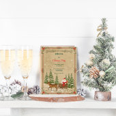 クラシック ビンテージ ノスタルジック クリスマス 招待状