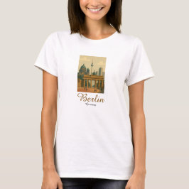 クラシック ビンテージ ベルリン ドイツのランドマーク Tシャツ