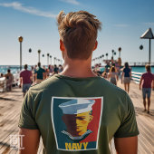 クラシック ビンテージ 愛国 アメリカ海軍 水兵 メンズ Tシャツ