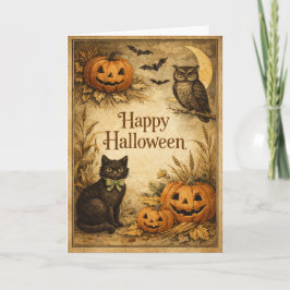 クラシック ビンテージ 秋の収穫 ハロウィン カード