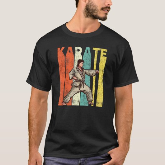クラシック ビンテージ 空手 レトロ 武道 Tシャツ (正面)