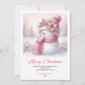 クラシック ピンクマス エディタブル クリスマス  (正面)