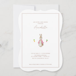 クラシック ピンク ピーターうさぎ ビアトリックス ベビーシャワー 招待状