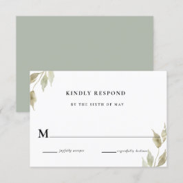 クラシック ピンク フラワー ウェディング RSVP 返信 招待状