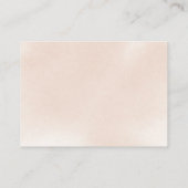 クラシック ピンク ローズ フラワーの結婚式のレシピ リクエスト エンクロージャーカード (裏面)