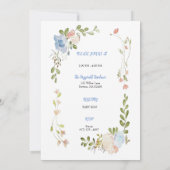 クラシック ピーターうさぎ ツインズ ベイビーシャワー 招待状 (裏面)