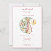 クラシック ピーターザ・ラビット ビアトリクス・ポッター 誕生日 招待状 (正面)