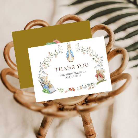 クラシック ピーターラビット ベビーシャワー サンクスカード エンクロージャーカード