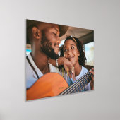 クラシック ファミリー モノグラム フォト & ネーム 箔ポスター (レイダウン)