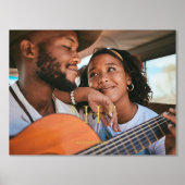 クラシック ファミリー モノグラム フォト & ネーム 箔ポスター (正面)