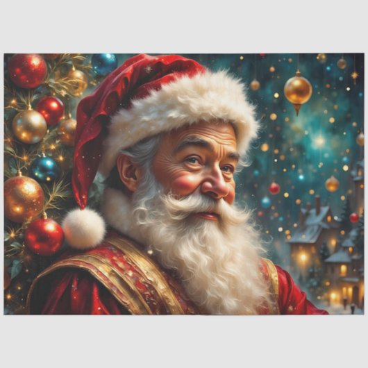 クラシック・ファーザー・クリスマス | 伝統的なサンタクロース 薄葉紙 (正面)