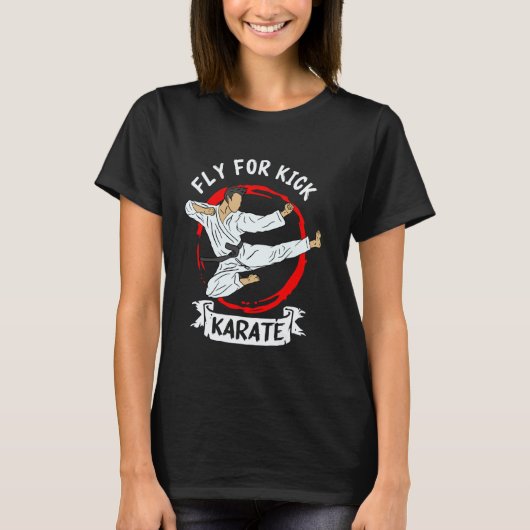 クラシック フライ キック 空手 Tシャツ (正面)