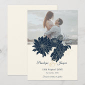 クラシック フラワーフォト セーブ・ザ・デート インビテーション (正面/裏面)