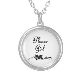 クラシック・フラワー・ガール   シルバープレートネックレス