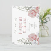 クラシック フラワー シンプル エレガント 招待状 (スタンド正面)