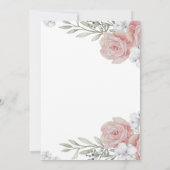 クラシック フラワー シンプル エレガント 招待状 (裏面)