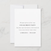 クラシック フルフォト We're Engaged 白いグラデーション 招待状 (裏面)