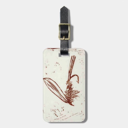 クラシック「ブラウンハレの耳」ウェットフライ荷物タグ ラゲッジタグ (正面縦)