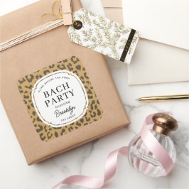 クラシック ブラウン アニマル プリント ブライズメイド パーティー スクエアシール