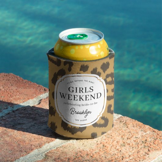 クラシック ブラウン アニマル プリント ブライズ パーティー 缶クーラー (インサイチュ プール)