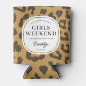 クラシック ブラウン アニマル プリント ブライズ パーティー 缶クーラー (正面)