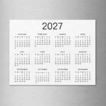 クラシック ブラック アンド ホワイト 2027 カレンダー