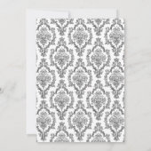 クラシック ブラック ダマスク 看護師卒業 RN BSN 招待状 (裏面)