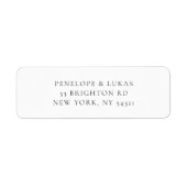 クラシック ブラック＆ホワイト 返送先ラベル ラベル (正面)