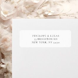 クラシック ブラック＆ホワイト 返送先ラベル ラベル