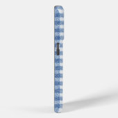 クラシック ブルー&ホワイト ギンガム チェック Case-Mate iPhoneケース (裏面 / 右)