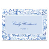 クラシック ブルー ホワイト シノワズリ シーティング テーブル ナンバー テーブルナンバー (正面)